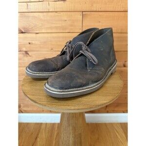 Clarks Leather Chukka Boots Men's US 12 15522 Brown Distressed